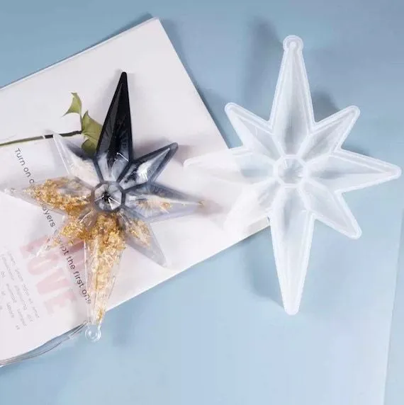 Molde de silicona con colgante de estrella grande moldeado de - Etsy México Molde de silicona con colgante de estrella grande moldeado de - Etsy México