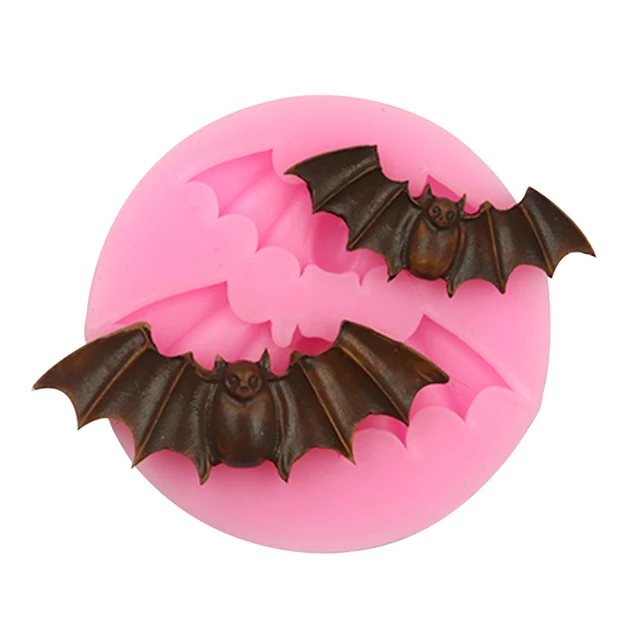 Molde de silicona con forma de murciélago de dibujos animados, herramienta para hornear Chocolate, Fondant, Halloween, fantasma, Festival, suministros de decoración de pasteles - AliExpress Molde de silicona con forma de murciélago de dibujos animados, herramienta para hornear Chocolate, Fondant, Halloween, fantasma, Festival, suministros de decoración de pasteles - AliExpress