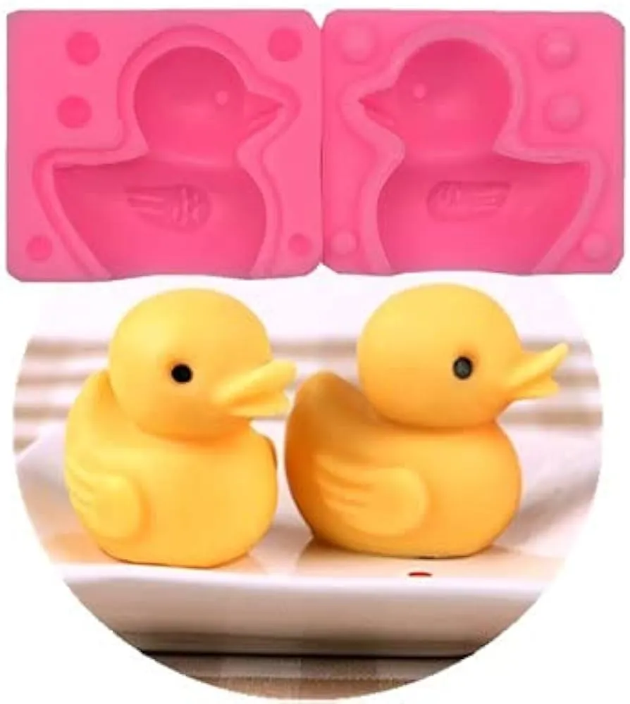 Molde de silicona de pato 3D Annomm para bricolaje magdalenas, pastas, pudín, chocolate, gelatina, chupitos de Molde de silicona de pato 3D Annomm para bricolaje magdalenas, pastas, pudín, chocolate, gelatina, chupitos de