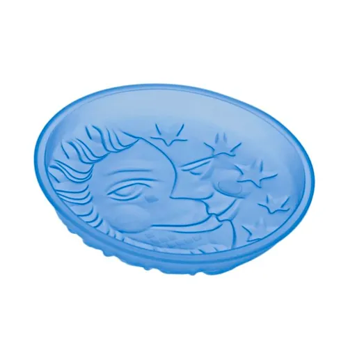MOLDE SILICONA PLATINO REDONDO SOL LUNA AZUL PAVONI RESISTENTE PASTKOLOR