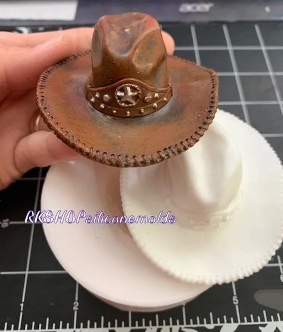 Molde de silicona de sombrero 3D X-Large-Sombrero de vaquero - Etsy México