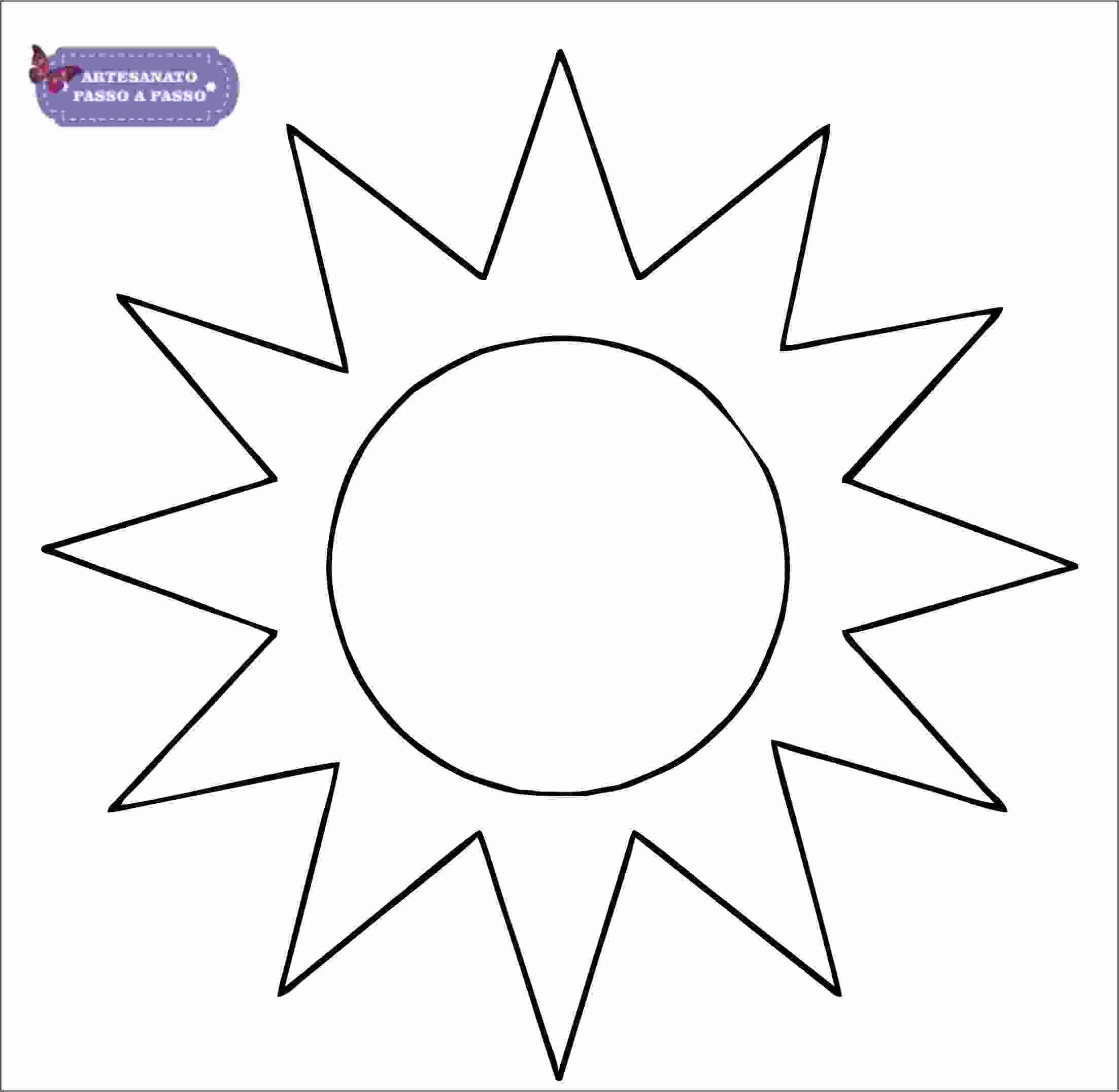 Molde de Sol para imprimir - Artesanato Passo a Passo! | Sol para colorir, Sol para imprimir, Sol desenho Molde de Sol para imprimir - Artesanato Passo a Passo! | Sol para colorir, Sol para imprimir, Sol desenho