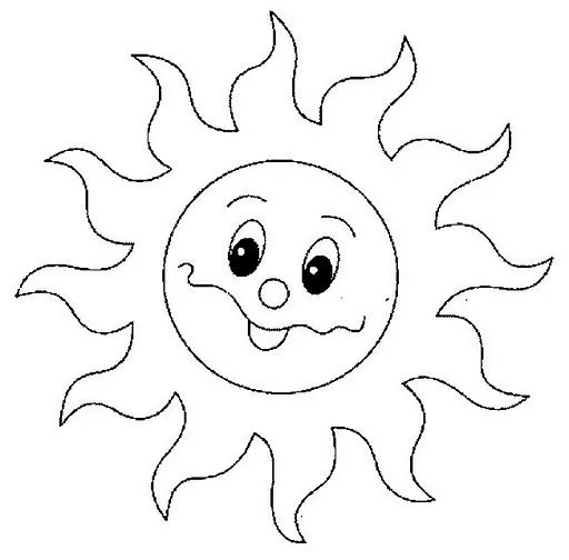 Molde de sol para imprimir - Imagui