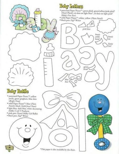 Moldes de sonaja para baby shower - Imagui