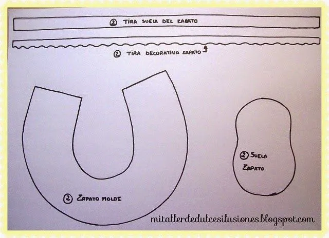 MOLDE DE ZAPATOS PARA FOFUCHA DE COMUNIÓN | MI TALLER DE DULCES ... MOLDE DE ZAPATOS PARA FOFUCHA DE COMUNIÓN | MI TALLER DE DULCES ...