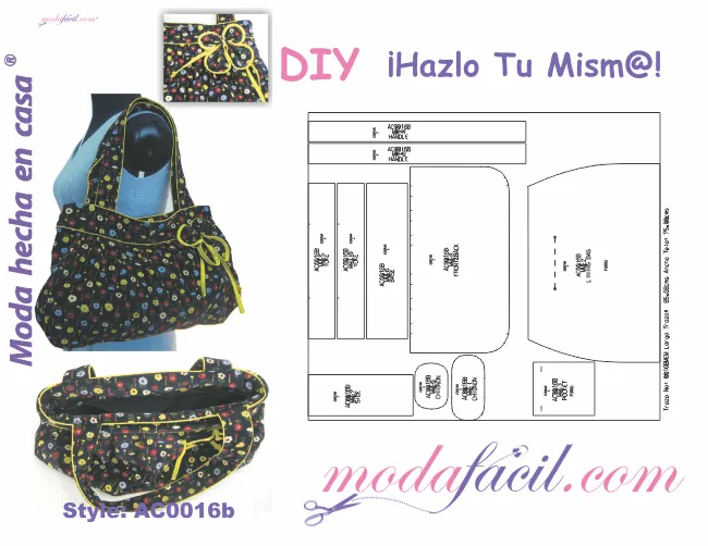 Moldes de 10 bolsos y maletines para mujer - Modafacil.DIY Moldes de 10 bolsos y maletines para mujer - Modafacil.DIY