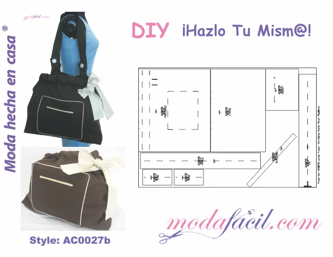 Moldes de 10 bolsos y maletines para mujer - Modafacil.DIY Moldes de 10 bolsos y maletines para mujer - Modafacil.DIY