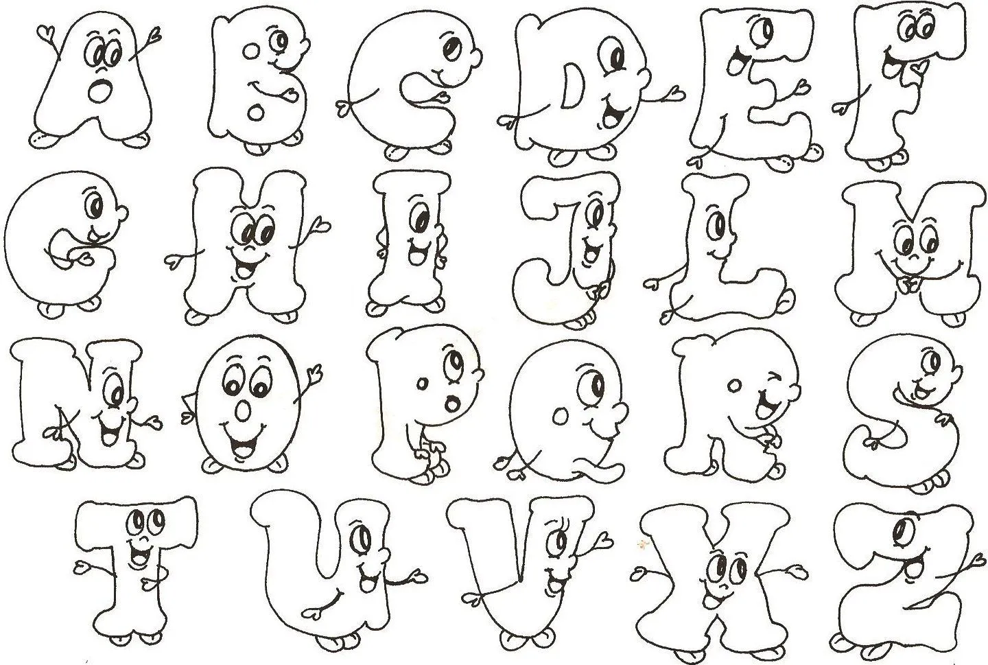Abecedario con caritas - Imagui