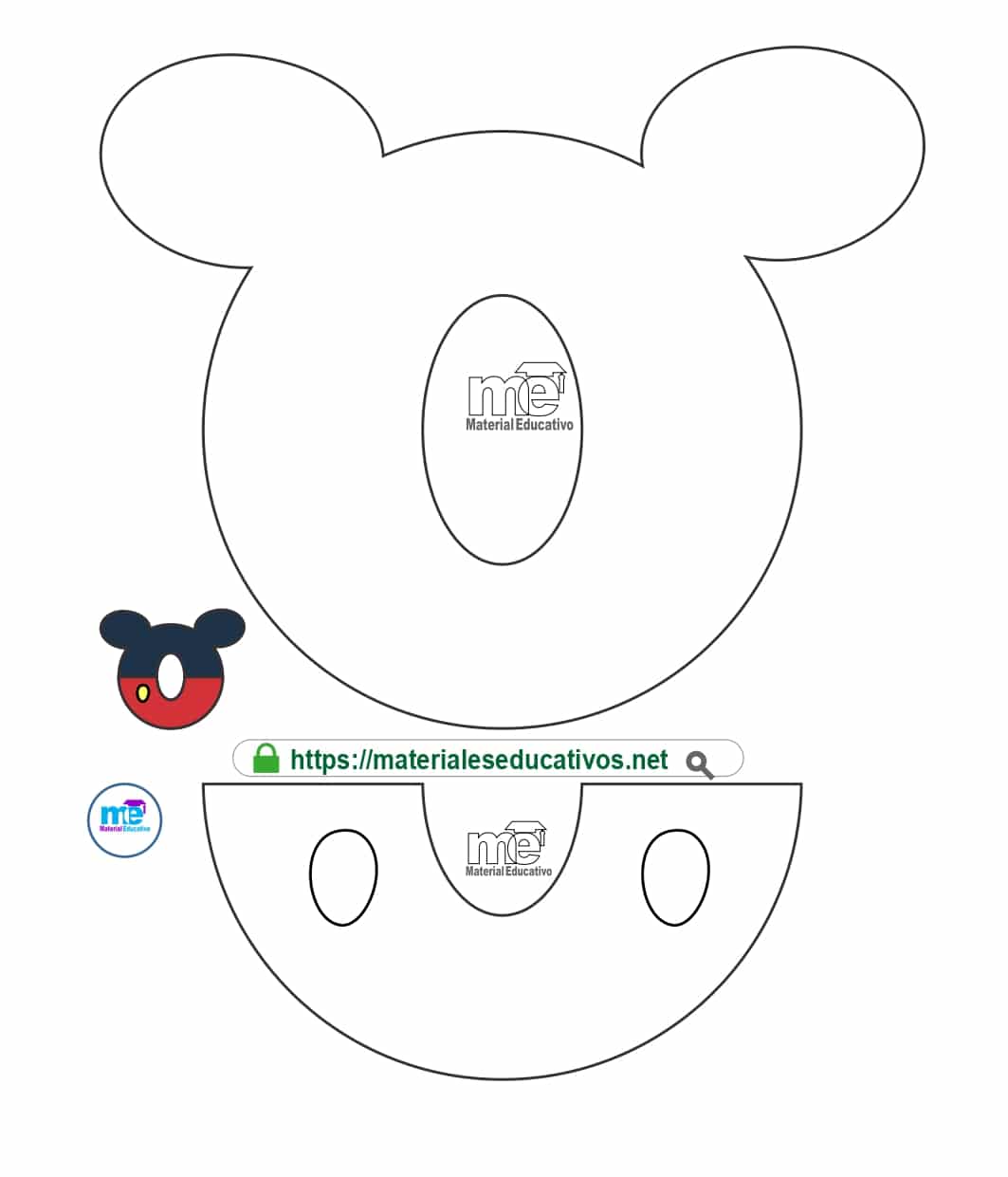 Moldes de Abecedario Mickey Mouse - Materiales Educativos
