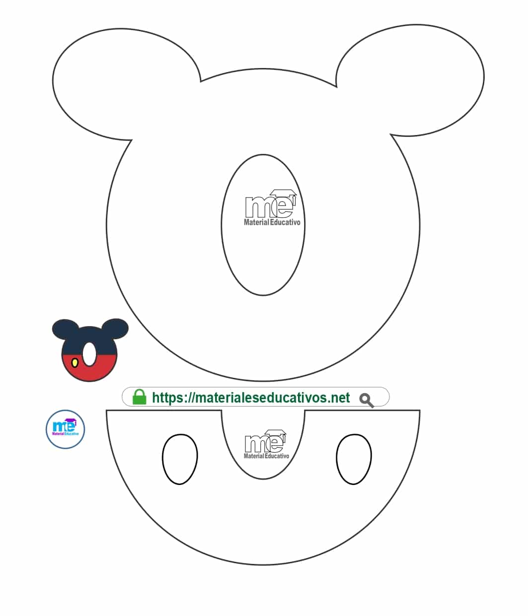 Moldes de Abecedario Mickey Mouse - Materiales Educativos Moldes de Abecedario Mickey Mouse - Materiales Educativos