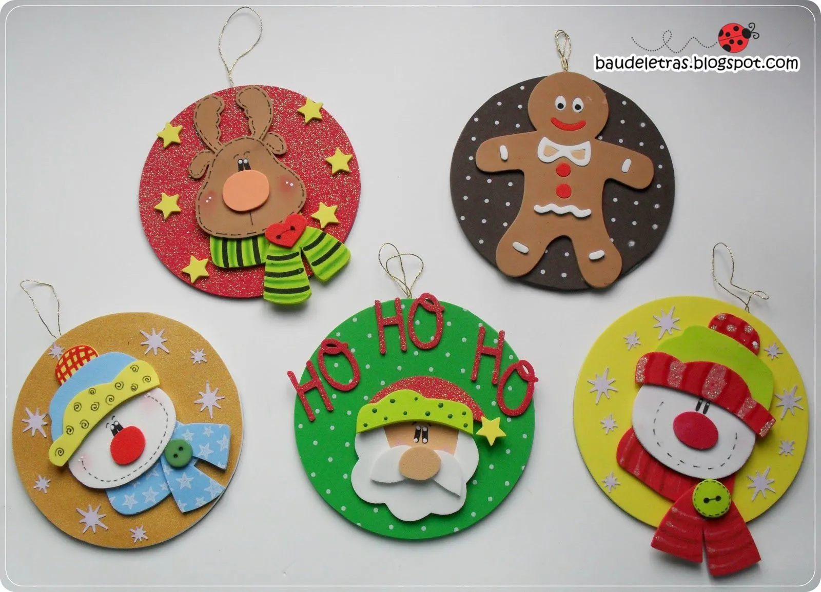 Moldes de adornos navideños - Manualidades en Goma Eva y Foami Moldes de adornos navideños - Manualidades en Goma Eva y Foami