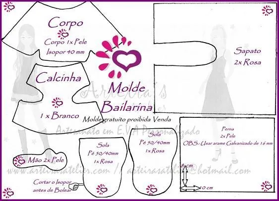Moldes de Amanda: Fofuchas Bailarinas | FOFUCHES I GOMA EVA ... Moldes de Amanda: Fofuchas Bailarinas | FOFUCHES I GOMA EVA ...
