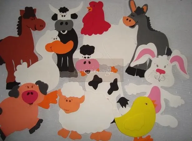 Moldes de animales de granja en foami - Imagui Moldes de animales de granja en foami - Imagui