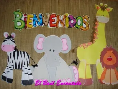 Animales de la selva de goma eva - Imagui