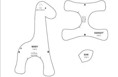 Moldes de animales en tela - Imagui