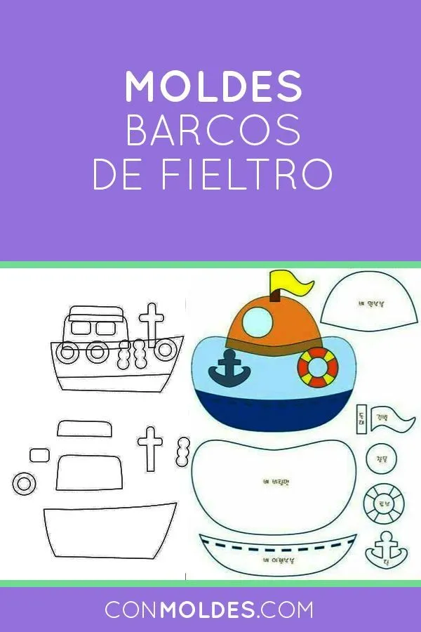 Moldes para hacer BARCOS de fieltro ⛵