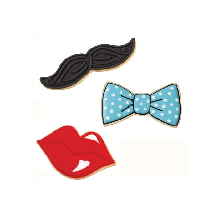 Set de cortadores labio, pajarita y bigote