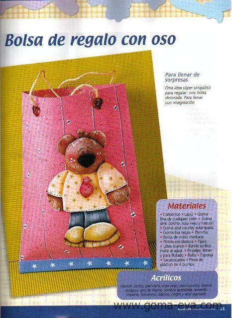 Bolsa de regalo con oso | Todo en GOMA EVA