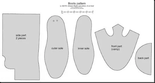 Moldes para hacer botas vaqueras de fomi - Imagui