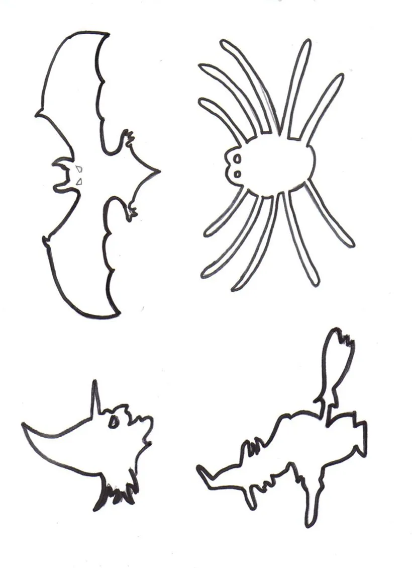 Moldes de murciélagos para Halloween - Imagui