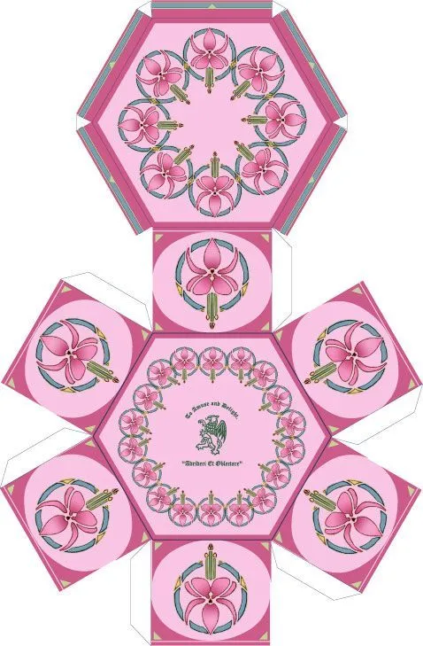 Molde de caja hexagonal - Imagui