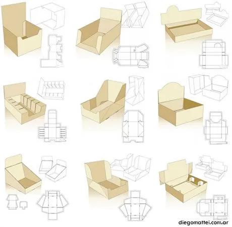 Moldes de cajas y empaques en vectores gratis | TROQUEL ...