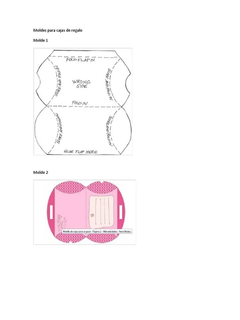 Moldes para Cajas de Regalo | PDF