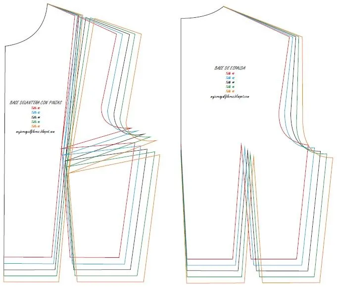 Mujeres y alfileres: Moldes base de corpiño para imprimir