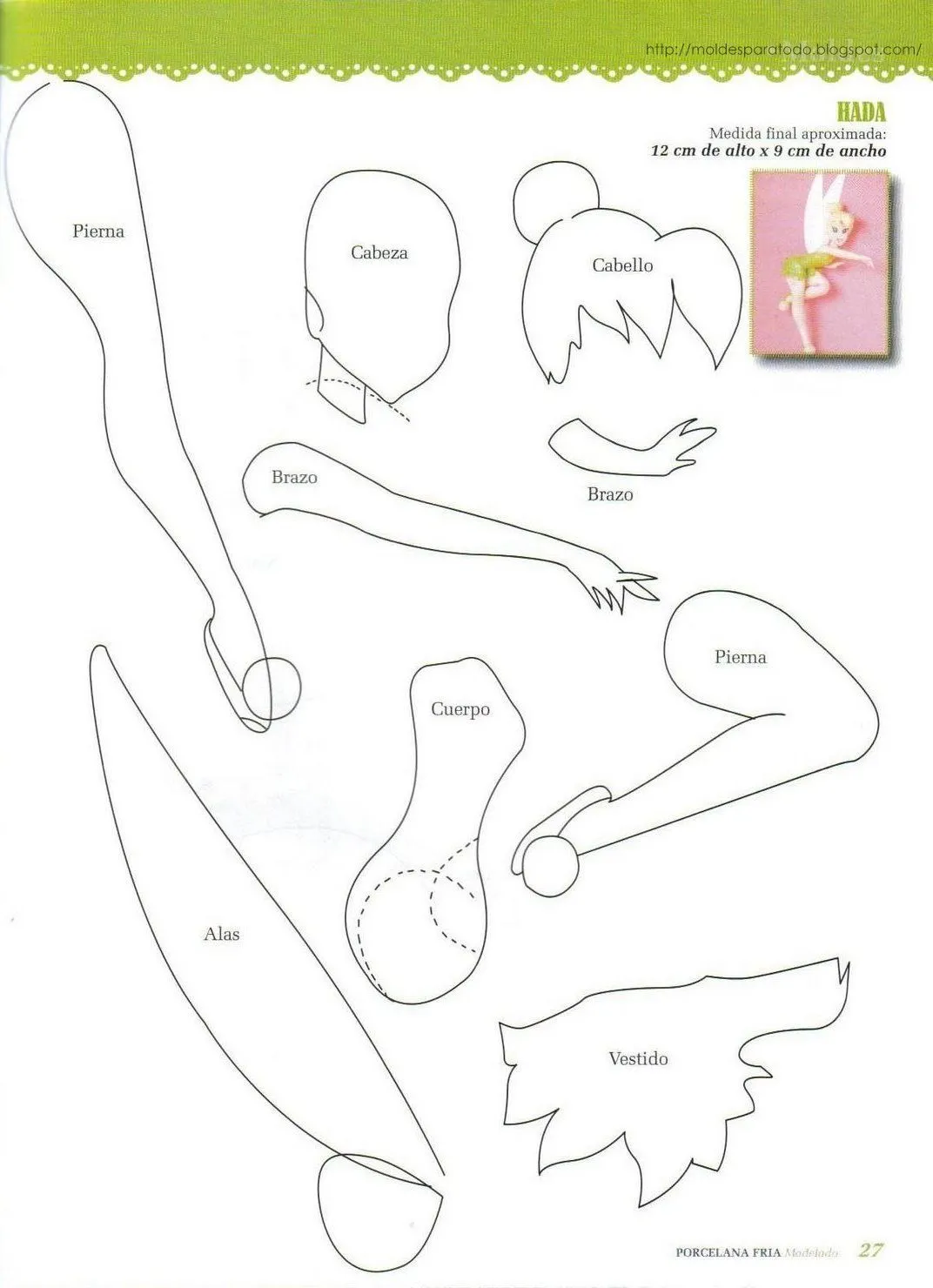 Moldes de campanita en foami - Imagui