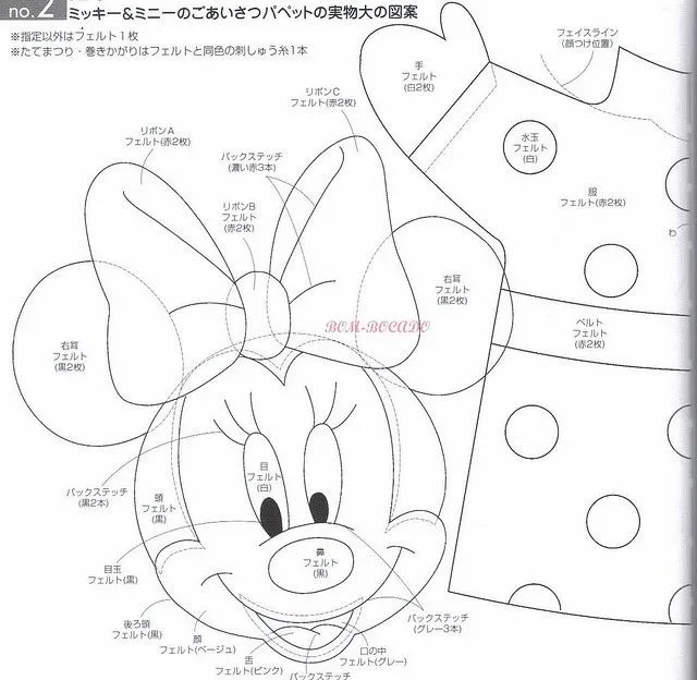 Molde da Minnie baby em eva - Imagui