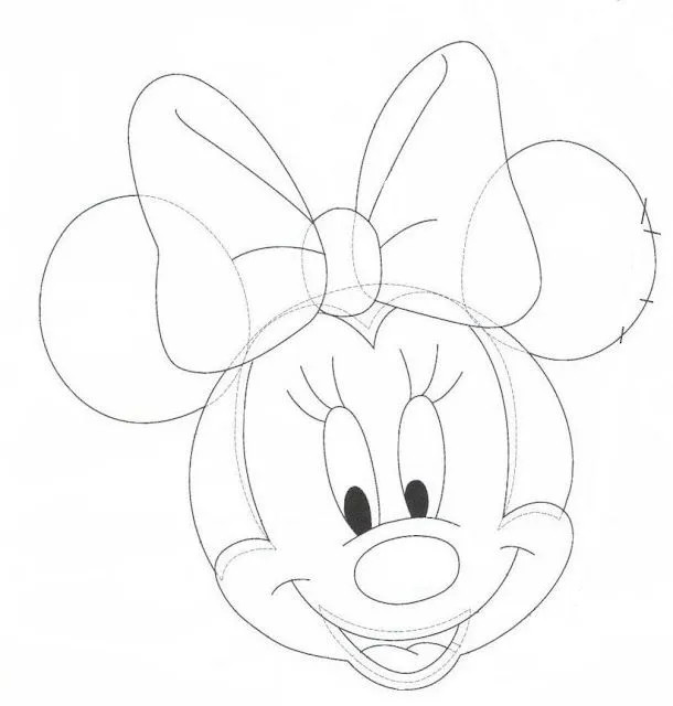 Moldes de la cara de Minnie Mouse. | Ideas y material gratis para ...