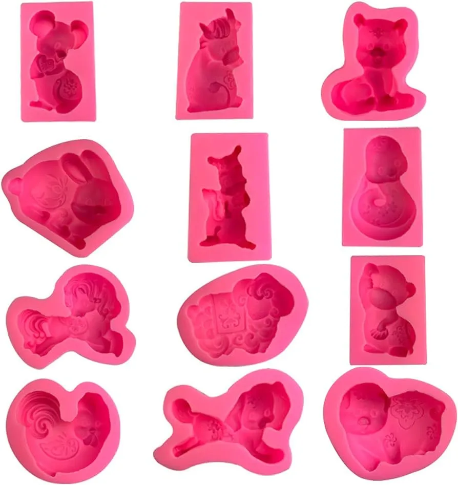Moldes De Caramelo 24 Moldes De Silicona Del Zodiaco Rata Vaca Tigre Conejo Dragón Serpiente Caballo Oveja Mono Pollo Perro Cerdo Fondant Pastel Molde Hecho A Mano Molde De Jabón : Amazon.com.mx: Moldes De Caramelo 24 Moldes De Silicona Del Zodiaco Rata Vaca Tigre Conejo Dragón Serpiente Caballo Oveja Mono Pollo Perro Cerdo Fondant Pastel Molde Hecho A Mano Molde De Jabón : Amazon.com.mx: