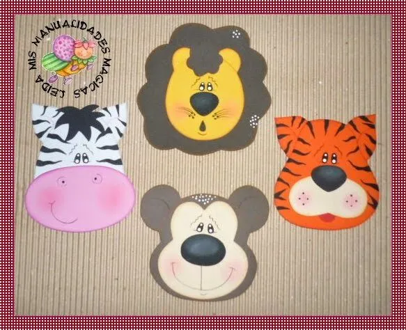 Moldes de caritas de animales tiernos en foami - Imagui Moldes de caritas de animales tiernos en foami - Imagui