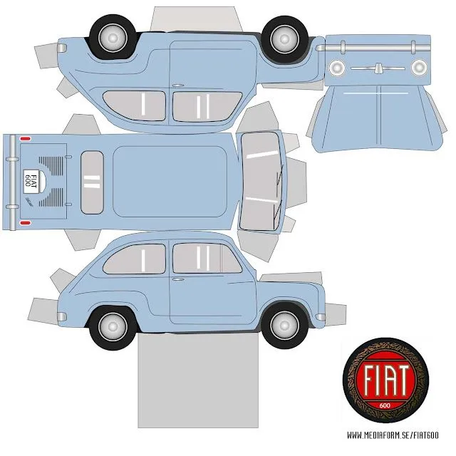 Moldes de carros para armar - Imagui