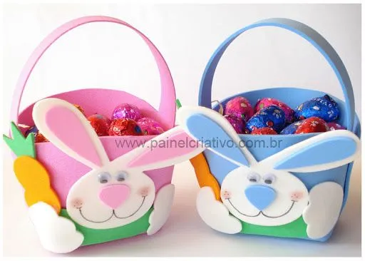 Moldes: Cestitas de Pascua - Todo en Goma Eva Moldes: Cestitas de Pascua - Todo en Goma Eva