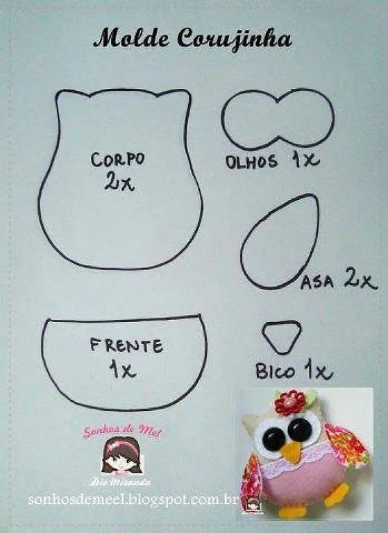 buho patchwork (2) | Aprender manualidades es facilisimo. buho patchwork (2) | Aprender manualidades es facilisimo.