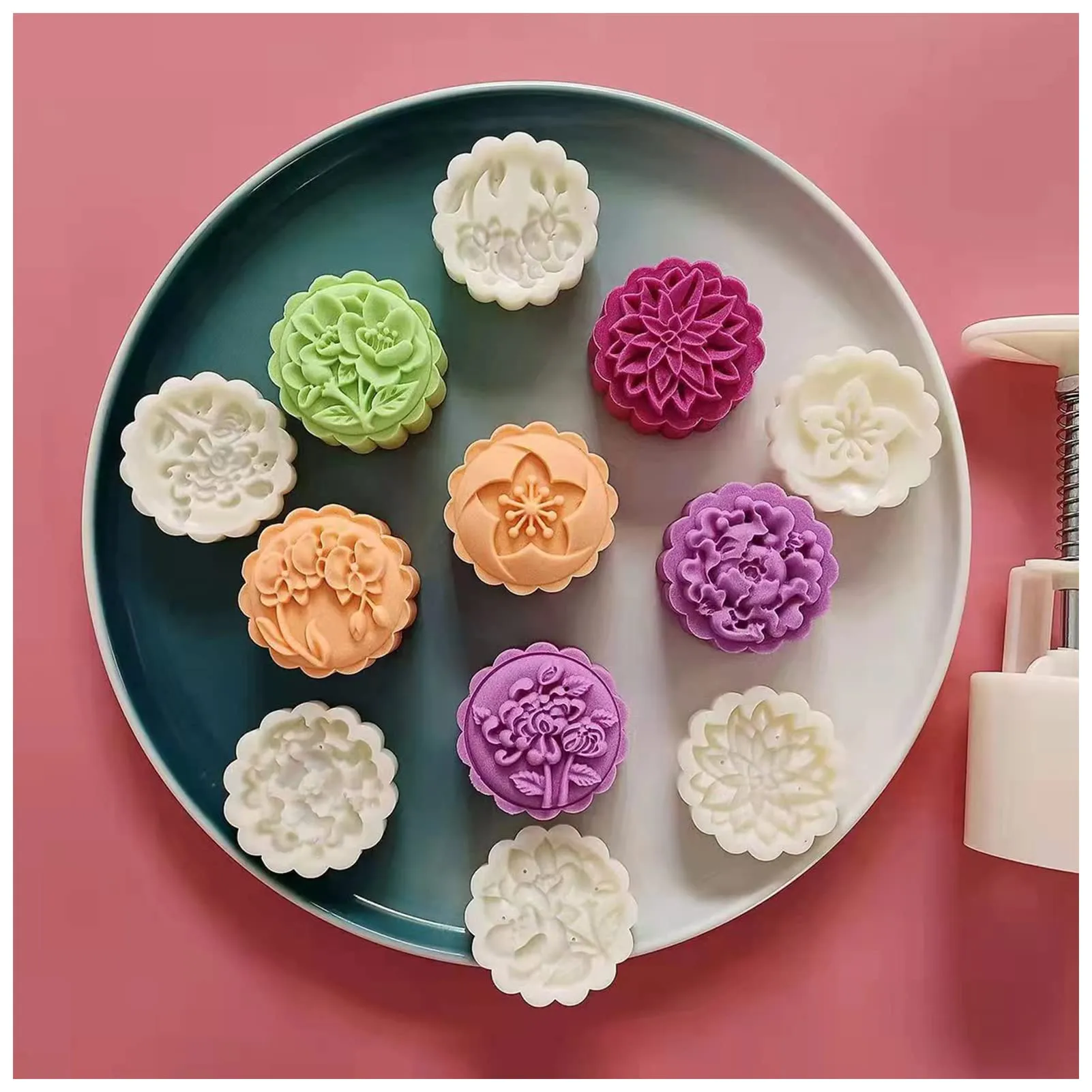 Moldes creativos para pastel de luna, decoración de postres finos y  redondos, diseño de flor de cerezo para pasteles de calabaza, galletas :  Amazon.com.mx: Hogar y Cocina