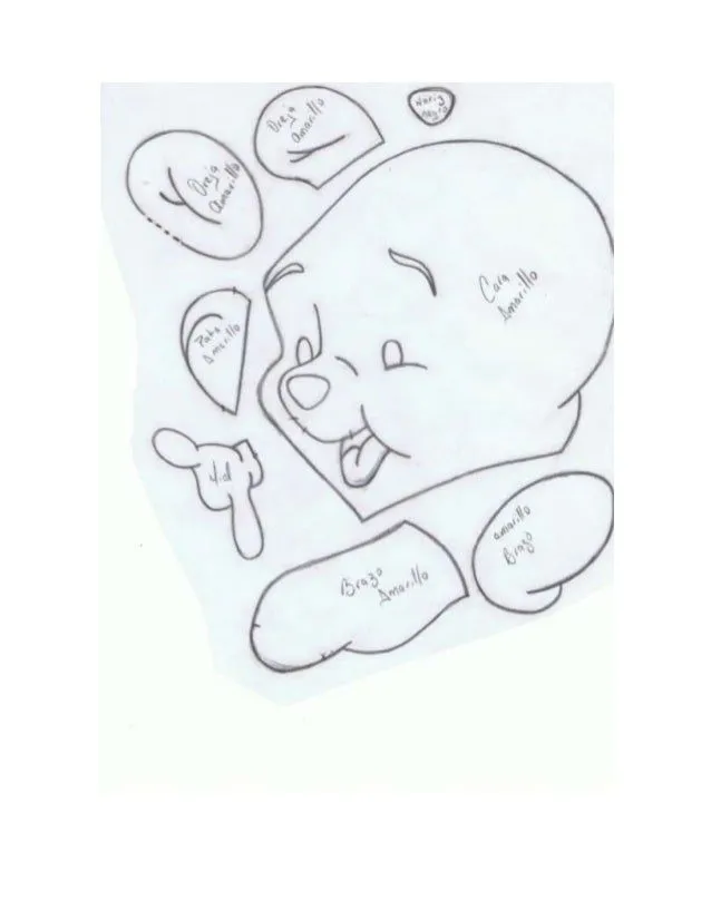 Moldes cuadro winnie pooh y sus amigos