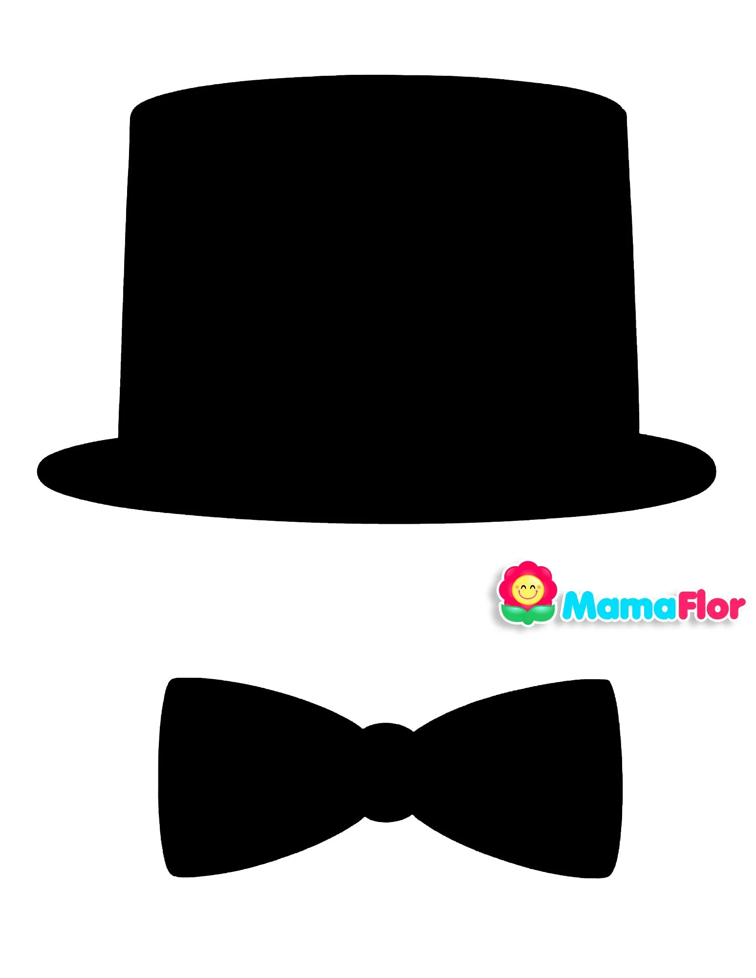 Moldes para Decoración Día del Padre: Bigotes, Corbatas, Sombrero - MamaFlor.com Moldes para Decoración Día del Padre: Bigotes, Corbatas, Sombrero - MamaFlor.com