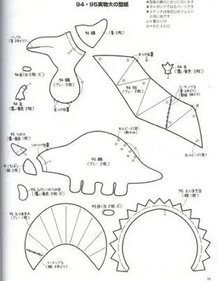 Moldes de dinosaurios en goma eva - Imagui
