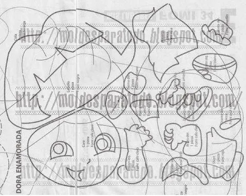Moldes Dora la exploradora en foami - Imagui Moldes Dora la exploradora en foami - Imagui