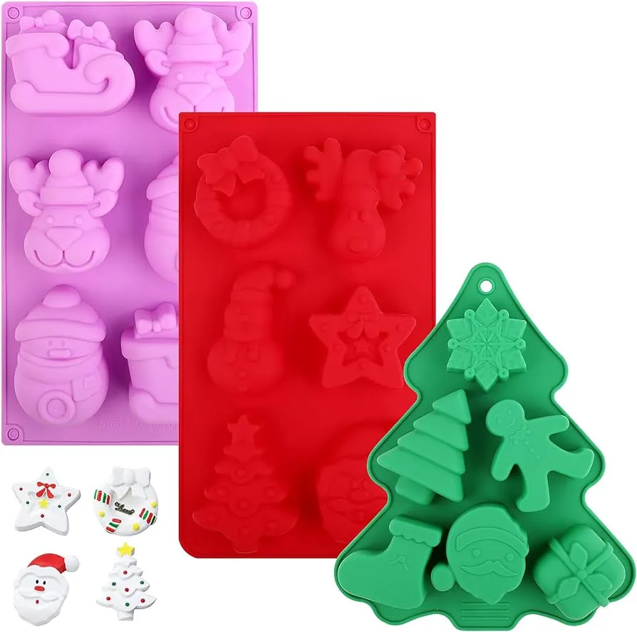 Moldes para Dulces Navideños, 3 Piezas Moldes De Silicona Navideños Moldes para Pasteles Moldes para Muffins Bandejas para Hornear Chocolate Muñeco De Nieve Trineo De Renos Molde De Silicona Molde D : Moldes para Dulces Navideños, 3 Piezas Moldes De Silicona Navideños Moldes para Pasteles Moldes para Muffins Bandejas para Hornear Chocolate Muñeco De Nieve Trineo De Renos Molde De Silicona Molde D :