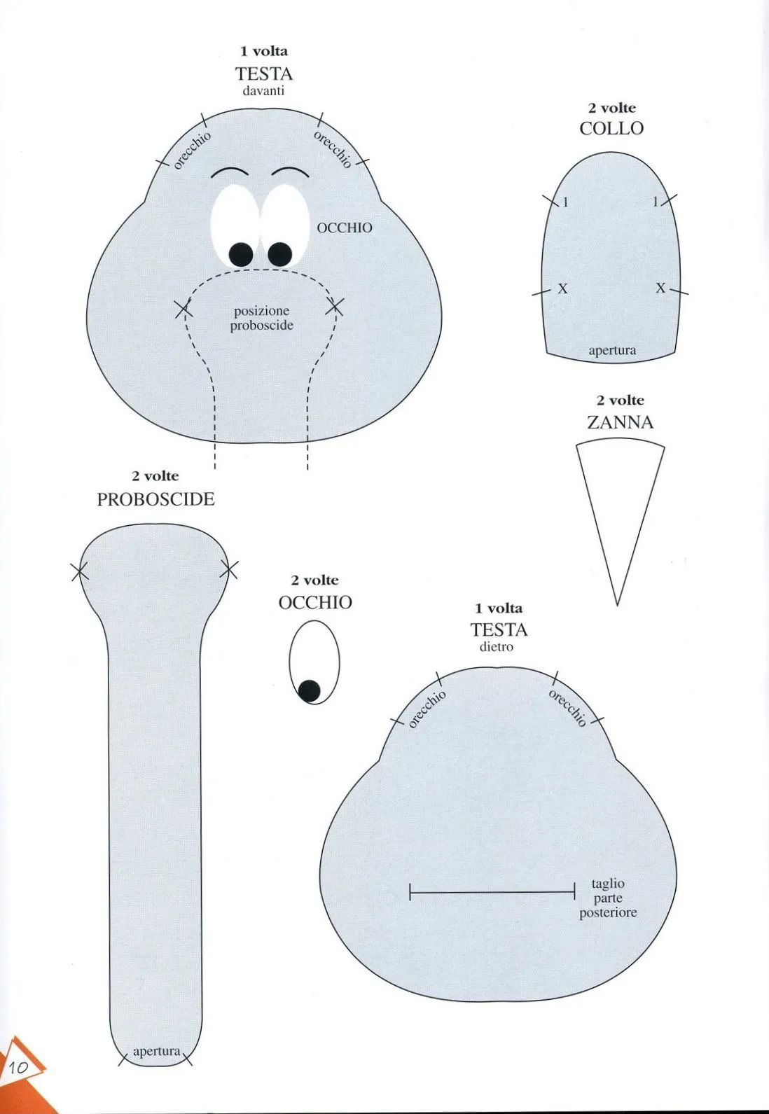 Moldes para Todo: = Dumbo El elefante =