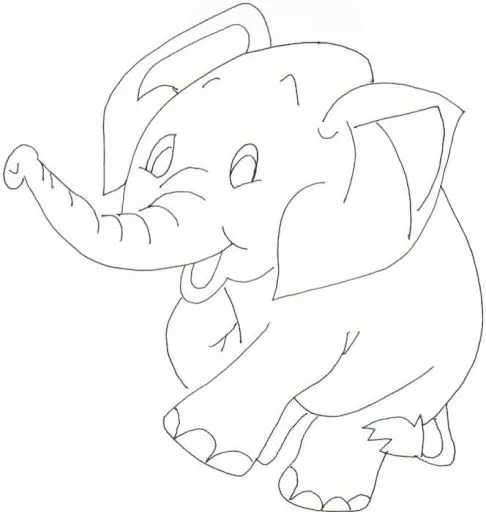 Dibujo elefante bebé en foami - Imagui
