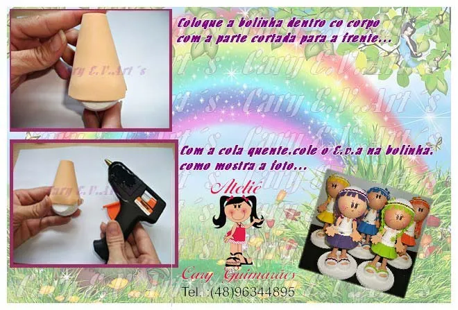 Fofuchas em eva com moldes - Imagui