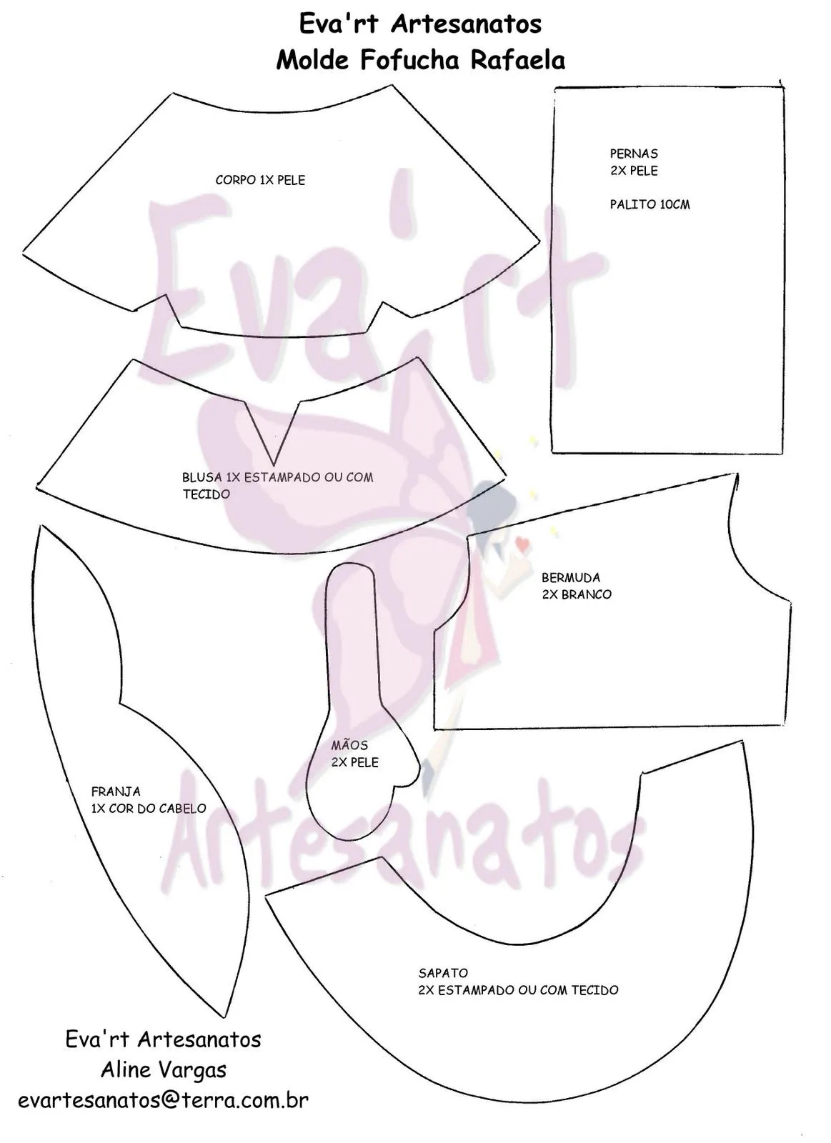 MOLDES DE E.V.A: FOFUCHA RAFAELA!!!