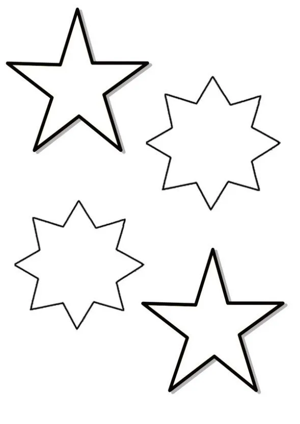 Moldes y Figuras de Sucha Foami: moldes de estrellas Moldes y Figuras de Sucha Foami: moldes de estrellas