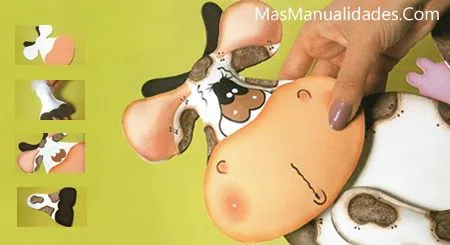 Moldes y Figuras de Sucha Foami: vaquitas