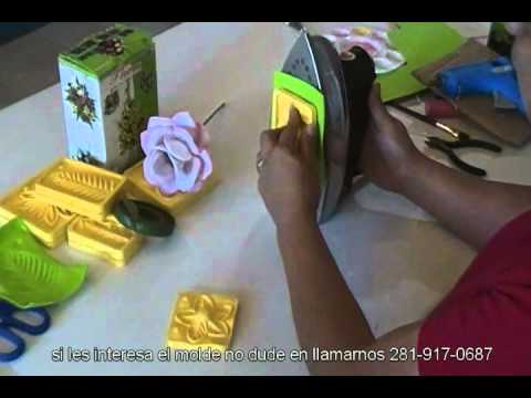 Moldes de flores en foamy - YouTube