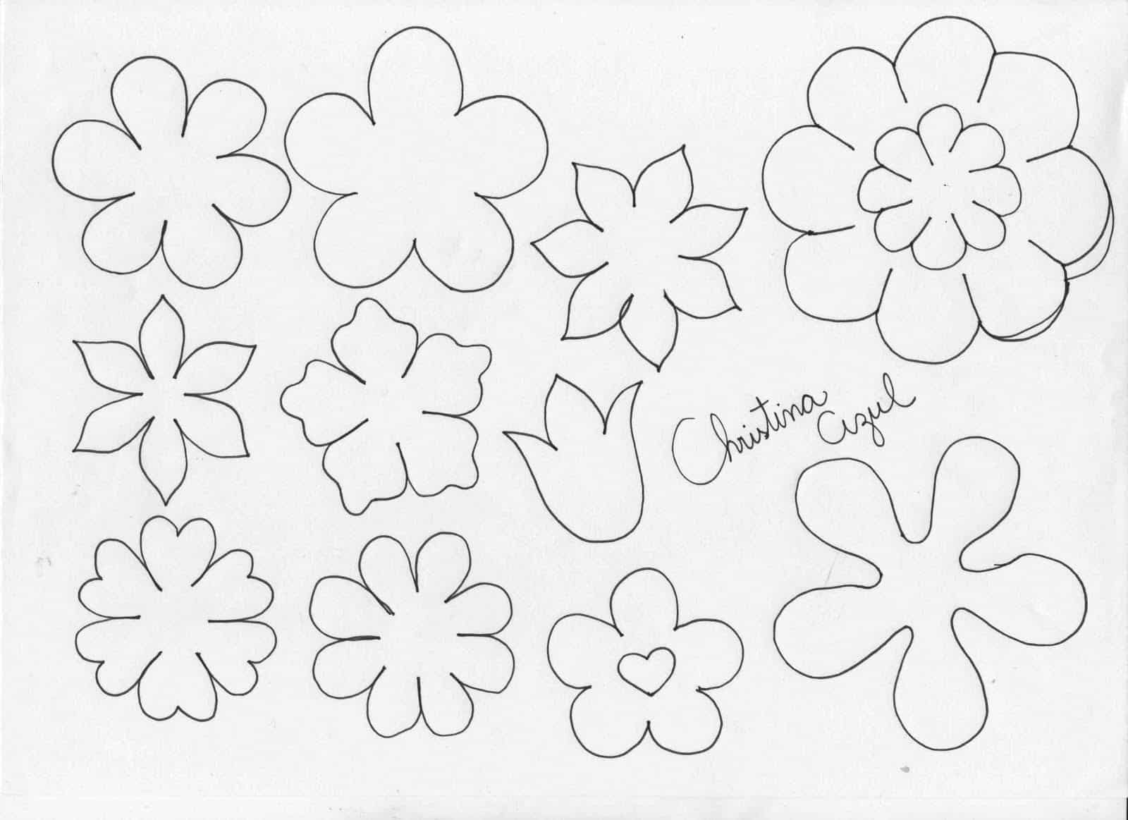 Moldes de Flores para Goma Eva | DEFLORESONLINE.COM Moldes de Flores para Goma Eva | DEFLORESONLINE.COM